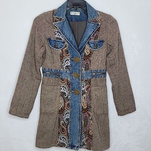 Vintage Sylvia's 90s Y2K Jacket Size Medium - Picture 1 of 9